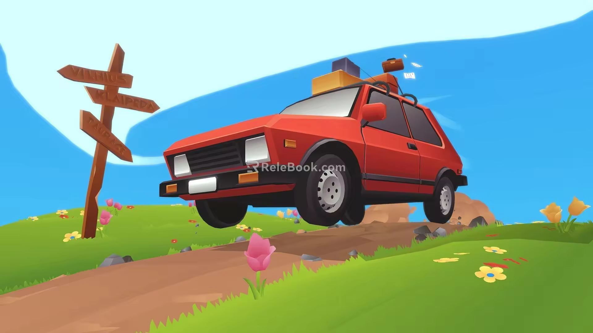 Animated car 3d model