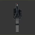 Multi Barrel Machine Gun Weapon 3D Model With Metal Structure And Mechanical Components 3d model