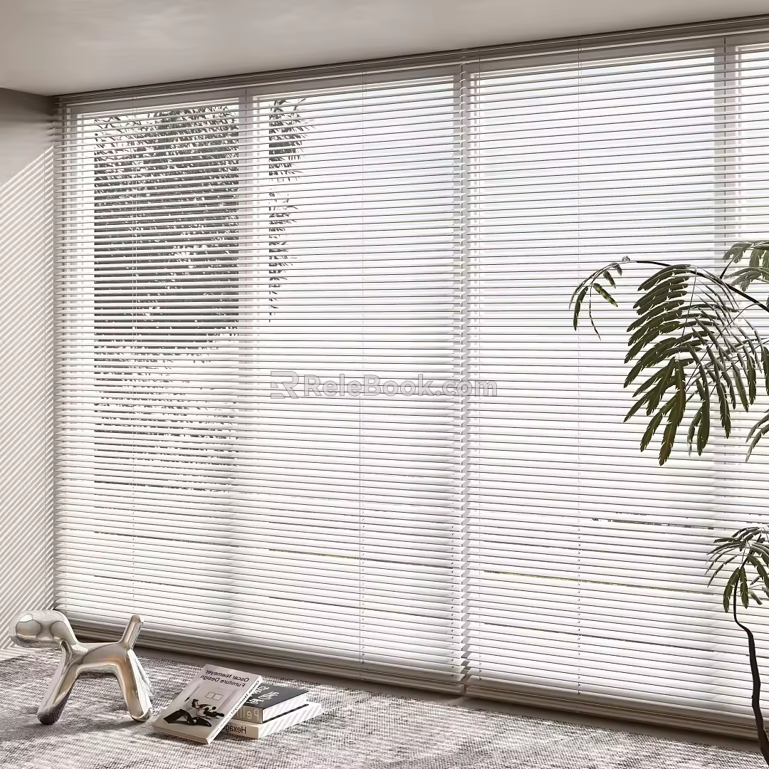 Modern venetian blinds curtain roller shutter 3d model