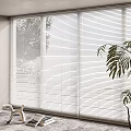 Modern venetian blinds curtain roller shutter 3d model