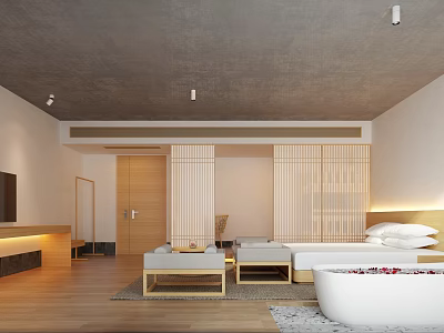 New Chinese Guest Room 3d model