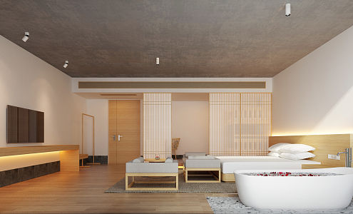 New Chinese Guest Room 3d model