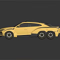 Golden Luxury Sports Car With Sleek Body Design And Shiny Wheels