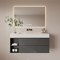 modern sink bathroom cabinet 3d model