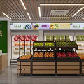 Modern Fruit Store Interior With Abundant Fresh Fruits 3d model