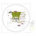 Commercial Street With Two Buildings Black Roofs Beige Exteriors Parking Lot Shops Trees And Greenery