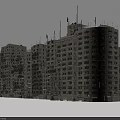 Multi Story Residential Building Complex With Balconies And Windows In Urban Area