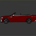 Red Audi Convertible Sports Car With Open Top Black Wheels And Sleek Design