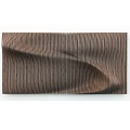 Decorative Wall with Wavy Wooden Striped Texture and Brown Tones Design