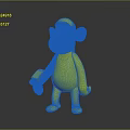 Purple Monkey Game Character With Red Hat Yellow Face Hands And Hammer