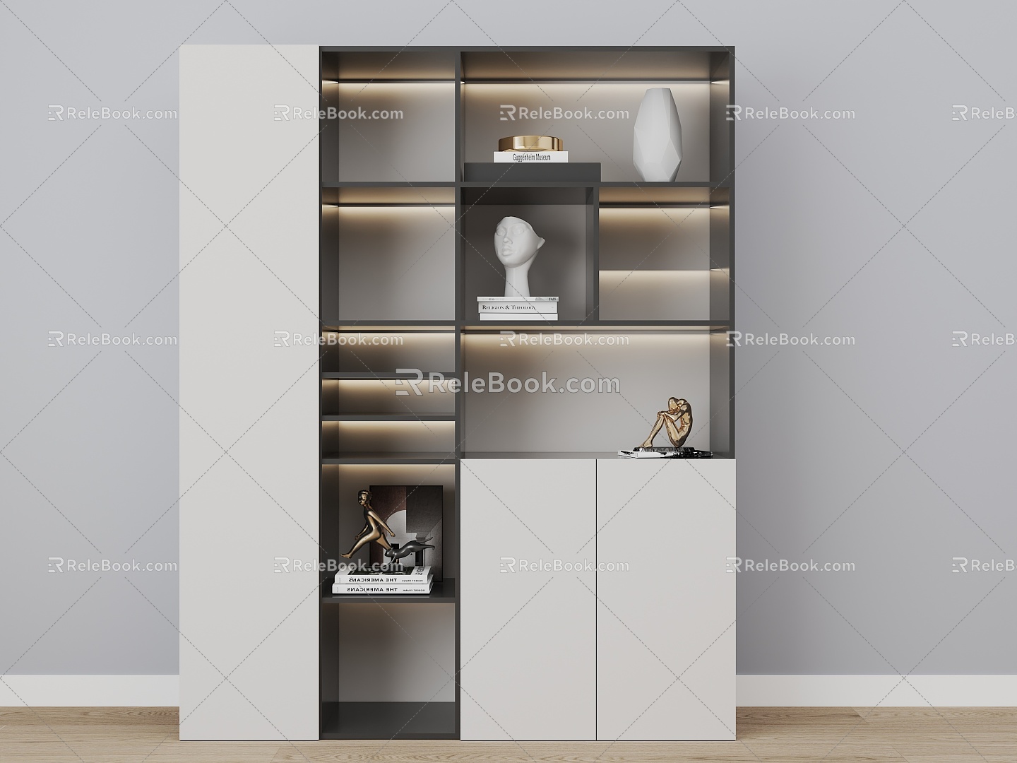 Bookcase Cabinet File Cabinet 3d model