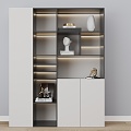 Bookcase Cabinet File Cabinet 3d model