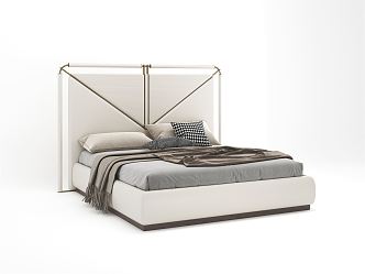 Modern Double Bed 3d model