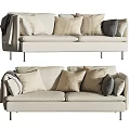 Modern double sofa sofa 3d model
