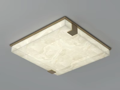 Light luxury modern minimalist marble ceiling lamp 3d model