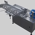 Automated Industrial Conveyor Equipment With Stainless Steel Frame Blue Motor And Mechanical Alignment Arms