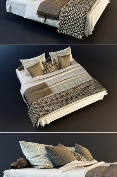 Double bed 3d model