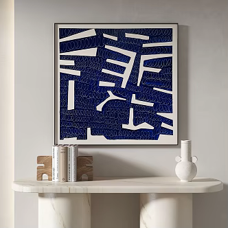 Modern minimalist abstract decorative painting 3d model