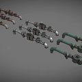 Industrial Metal Pipe Valves And Fittings With Rustic And Silver Finish Design