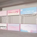 Romantic Valentine's Day Booth Design With Pink Blue Decor Stars And Tassels
