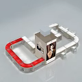 Mall Watches Counter Modern Design With Illuminated Arch Display Counters And White Chairs