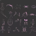 Traditional Cultural Symbols Artwork With Red Gold Animal And Human Designs