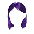 Modern Short Purple Hair Hairstyle Design With Bangs And Stylish Look