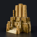 Ancient Architectural Model With Detailed Multi Layered Structure Columns Steps And Carvings