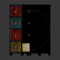 Colorful Decorative Chests of Drawers With Black Frames And Ornate Patterns Open Drawer Design