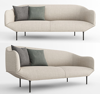 Modern Wendelbo double sofa 3d model