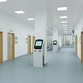 Modern Public Waiting Area With Self Service Kiosks Seating And Digital Screens