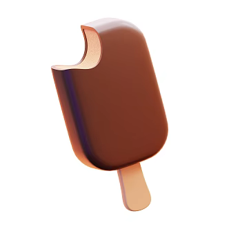 Modern ice cream popsicle cartoon ice cream 3d model