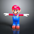 Mario Game Character Toy Figure With Red Hat Blue Overalls White Gloves And Brown Shoes