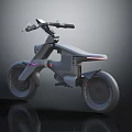 Modern Electric Motorcycle Design Featuring Sleek Gray Body And Futuristic LED Lights