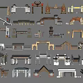 Traditional Chinese Memorial Archways in Various Historical Architectural Styles and Designs