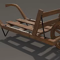Vintage Wooden Horse Carriage Design With Spoked Wheels And Wooden Planks Structure