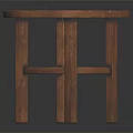 Round Wooden Stool With Smooth Surface Four Legs And Minimalist Design