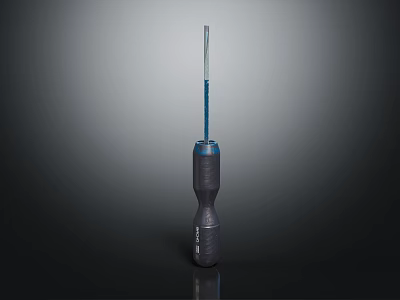 Professional Hardware Screwdriver Featuring Ergonomic Grip And Steel Shaft Construction 3d model