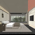 Hotel Guest Room With Modern Interior Design Natural View Sofa And Coffee Table