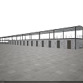 Modern Outdoor Sunshade Canopy for Electric Vehicle Parking with Stairs in Open Plaza