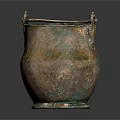 Vintage Copper Household Decorative Vessel With Intricate Handles And Patina Surface Finish