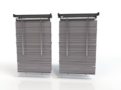 Two Modern Gray Window Blinds Furniture For Home Interior Design 3d model