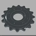 Durable Metal Gear Hardware Tool With Toothed Design Central Hole And Screw Holes