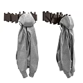 Modern Black Coat Hanger With Gray Hoodie For Home Entryway Organization