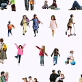 Children's character 2d material 2d character material 3d model