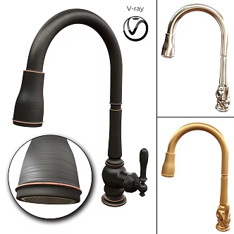 Modern faucet bathroom faucet bathroom faucet brush head 3d model