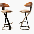 Modern Bar Chair Bar Chair Combination 3d model