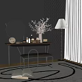 Dressing table floor lamp combination 3d model