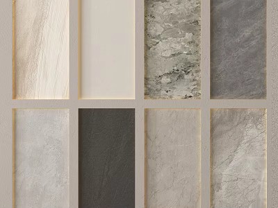 Different Colors And Textures Of Wall Paneling Sample Display For Interior Design 3d model