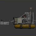 Functional Off Road Vehicle With Tracks And Buoyancy Tanks For Rough Terrain
